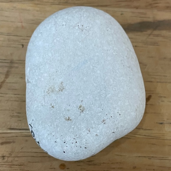 Hand crafted painted dolphin porpoise rock blue white background ocean waves - Picture 7 of 9